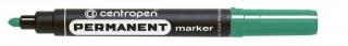 Marker permanent verde rotund 2.5mm centropen ce856605