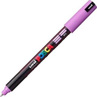 Marker uni pc-1mr posca 0.7mm varf fin metalic mov lavanda