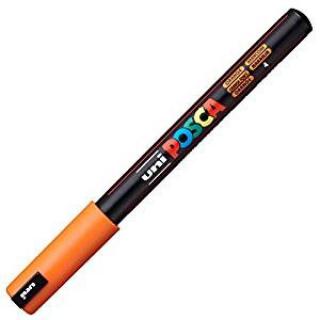 Marker uni pc-1mr posca 0.7mm varf fin metalic orange k