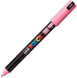 Marker uni pc-1mr posca 0.7mm varf fin metalic roz k