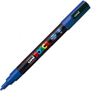 Marker uni pc-3m posca 09-13mm albastru