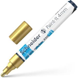 Marker vopsea acrilica paint-it 320 4mm schneider auriu