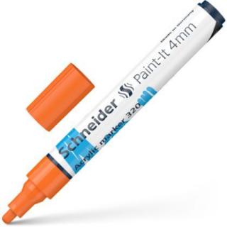 Marker vopsea acrilica paint-it 320 4mm schneider portocaliu