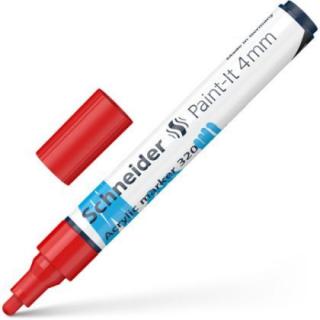 Marker vopsea acrilica paint-it 320 4mm schneider rosu