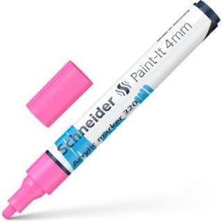 Marker vopsea acrilica paint-it 320 4mm schneider roz pastel