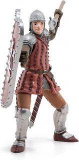 Papo figurina cavaler cu sulita si scut rosu papo39756