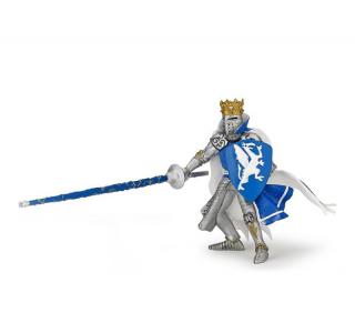 Papo figurina rege cu blazon dragon albastru papo39387
