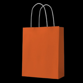 Punga hartie portocalie 18x23x10 cm sc1913