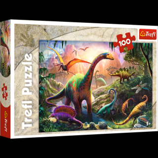 Puzzle trefl 100 pe taramul dinozaurilor 16277