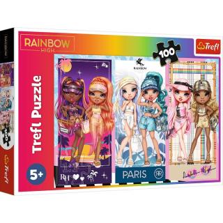 Puzzle trefl 100 rainbow high papusile deosebite 16444