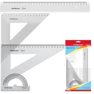 Set de Geometrie Erich Clear Transparent 49573