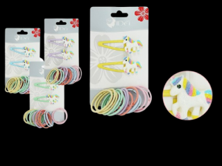 Set elastice si agrafe de par 18piese 81576