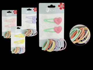 Set elastice si agrafe de par 18piese 81578