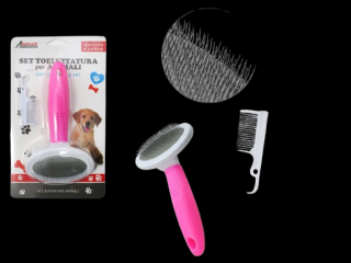 Set perie si pieptene pentru animale 7862576