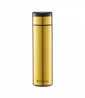 Sticla termica cu indicator de temperat 420ml auriu 42190