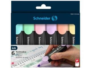 Textmarker schneider job pastel 6/set