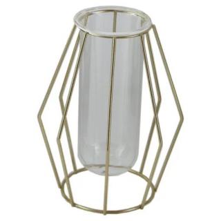Vaza din metal si sticla 12x17cm 23312