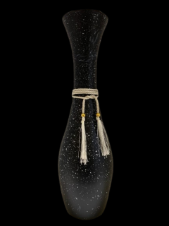 Vaza din sticla gold glass culoare neagra 37cm