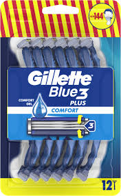 Aparat De Ras Gillette Blue3 Plus Comfort Gel 12 buc set