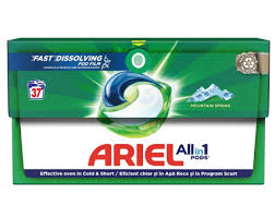 Ariel All in One Pods Mountain Spring Detergent de Rufe 37 Capsule