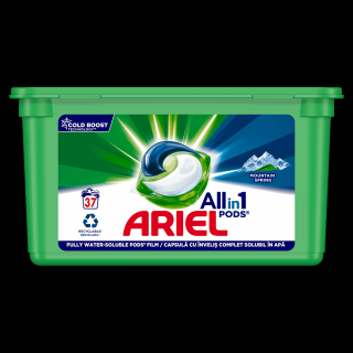 Ariel All in One Pods Mountain Spring Detergent de Rufe Capsule, 37 spalari
