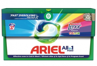 Ariel All in One Pods Touch of Lenor Fresh Color Detergent de Rufe 37 Capsule