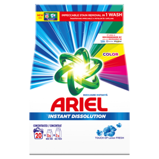 Ariel Det. Pudra Touch Of Lenor Fresh1.5kg, 20 Spalari