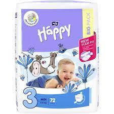 Happy Big Pack Midi 5-9kg Nr3, 72buc