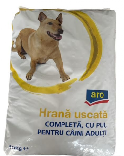 Hrana Uscata cu gust de Pui pentru Caini 10 Kg, Aro