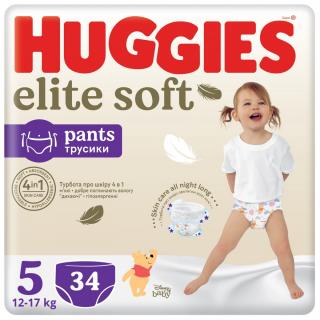 Huggies Elite Soft Pants Scutece Chilotel Nr. 5,12-17 kg, 34 bucati