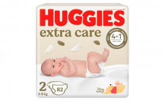 Huggies Extra Care Scutece Nr.2 3-6 kg 82 bucati