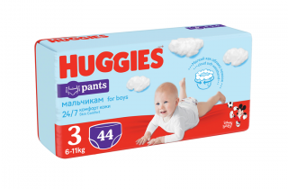 Huggies Pants for Boys Scutece Chilotel Nr. 3, 6-11 kg, 44 bucati
