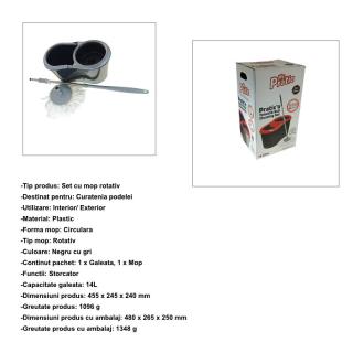 Mr. Pratic Set Curatenie 14l Cu Mop Rotativ
