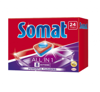 Somat All In One Detergent pentru Masina de Spalat Vase, 24 bucati