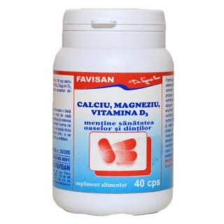 CALCIU, MAGNEZIU, VITAMINA D3 40 CPS