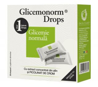 GLICEMONORM DROPS CU STEVIA 20BUC