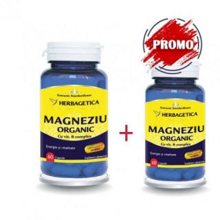 PACHET MAGNEZIU ORGANIC B-COMPLEX  60 CPS +10 CPS