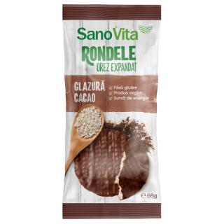 RONDELE DIN OREZ CU GLAZURA DE CACAO 66 G