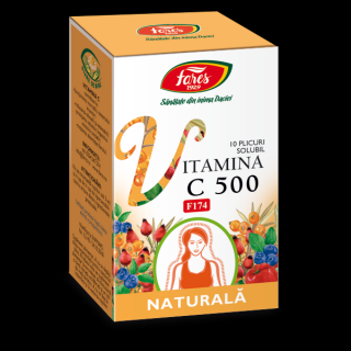 VITAMINA C 500 NATURALA SOLUBIL 10 PLIC