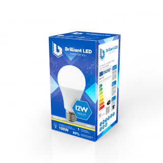 Bec Brilliant LED, 12W (100W), 960lm, lumina calda 3000k, 220V, E27