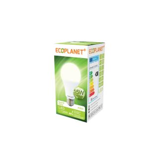 Bec LED Ecoplanet, E27, 15W (120W), 1425 LM, A+, lumina neutra 4000K, Mat