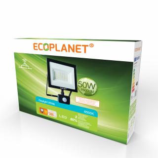 Proiector LED, Ecoplanet + Sensor 220V 50W (300W), 4500 lm 6500K