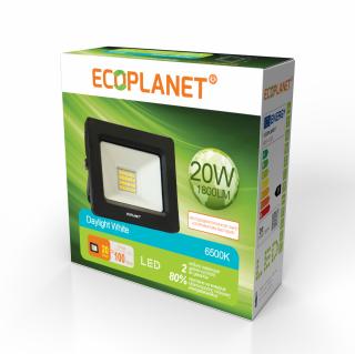 Proiector LED Ecoplanet, Slim Tablet SMD, 20W (100W), 1800LM, 220V, lumina rece 6500k, IP65