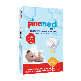 PineMed - Scutec pentru copii cu punga de a colectarea urinei, 0 - 5 kg x 2 bucati