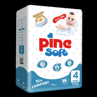 Scutece pentru bebelusi Pine Soft - Pachet Eco - Pine Maxi 7-14 kg x 26 buc