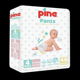 Scutece tip chilot pentru bebelusi Pine Pants - Pachet Advantage - Pine Maxi 9-15 kg x 48 buc