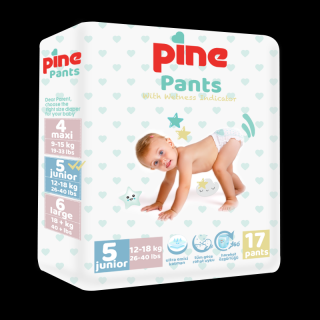 Scutece tip chilot pentru bebelusi Pine Pants - Pachet Eco - Pine Junior 12-18 kg x 17 buc