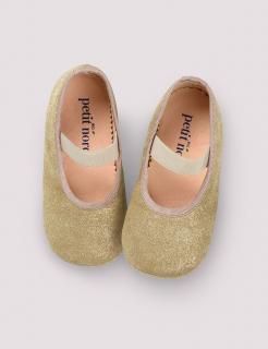 Ballerina Shoe w Elastic Gold Patinated