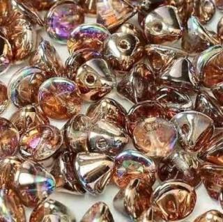 Margele cehesti Button 4 mm Crystal Copper Rainbow