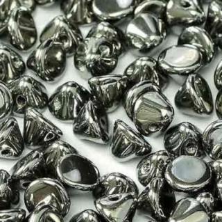 Margele cehesti Button 4 mm Crystal Full Chrome